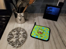 Load image into Gallery viewer, Little Monster Greenie Doodle Pot Holders - Set of 2 - Heat-Resistant Kitchen Essentials BB7003PTHD