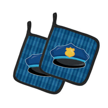 Load image into Gallery viewer, Police Hat Pot Holders - Set of 2 - Heat-Resistant Kitchen Essentials BB7007PTHD