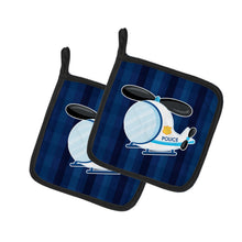 Load image into Gallery viewer, Police Helicopter Pot Holders - Set of 2 - Heat-Resistant Kitchen Essentials BB7008PTHD