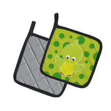 Load image into Gallery viewer, Bird on Green Polkadots Pot Holders - Set of 2 - Heat-Resistant Kitchen Essentials BB7012PTHD