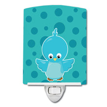 Load image into Gallery viewer, Bird on Blue Polkadots Ceramic Night Light BB7013CNL