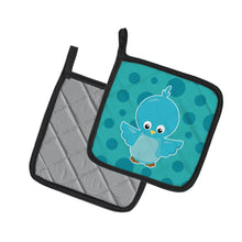 Load image into Gallery viewer, Bird on Blue Polkadots Pot Holders - Set of 2 - Heat-Resistant Kitchen Essentials BB7013PTHD