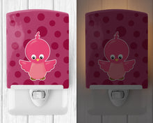 Load image into Gallery viewer, Bird on Pink Polkadots Ceramic Night Light BB7014CNL