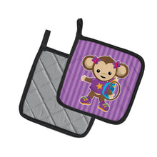 Load image into Gallery viewer, Monkey with Backpack Pot Holders - Set of 2 - Heat-Resistant Kitchen Essentials BB7017PTHD