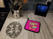 Load image into Gallery viewer, Monkey and School books Pot Holders - Set of 2 - Heat-Resistant Kitchen Essentials BB7018PTHD