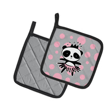 Load image into Gallery viewer, Panda Bear Ballerina Pot Holders - Set of 2 - Heat-Resistant Kitchen Essentials BB7035PTHD