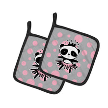 Load image into Gallery viewer, Panda Bear Ballerina Pot Holders - Set of 2 - Heat-Resistant Kitchen Essentials BB7035PTHD