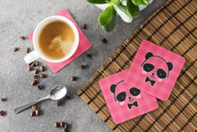 Load image into Gallery viewer, Panda Bear Pink Face Foam Coaster  BB7039FC