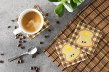 Load image into Gallery viewer, Buttered Toast Face Foam Coaster  BB7041FC