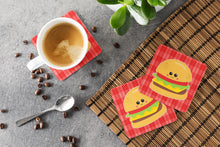 Load image into Gallery viewer, Hamburger Face Foam Coaster  BB7042FC