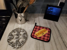 Load image into Gallery viewer, Hot Dog Face Pot Holders - Set of 2 - Heat-Resistant Kitchen Essentials BB7045PTHD