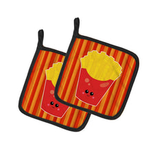 Load image into Gallery viewer, French Fries Face Pot Holders - Set of 2 - Heat-Resistant Kitchen Essentials BB7050PTHD