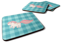 Load image into Gallery viewer, Little Pink Pony Polkadots Foam Coaster  BB7061FC