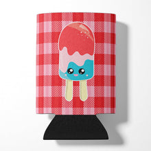 Load image into Gallery viewer, Ice Pop Popsicle Face Gingham Can or Bottle Hugger BB7067CC
