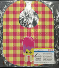 Load image into Gallery viewer, Ice Pop Popsicle Face Gingham Baby Bib BB7068BIB
