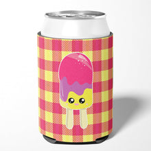 Load image into Gallery viewer, Ice Pop Popsicle Face Gingham Can or Bottle Hugger BB7068CC