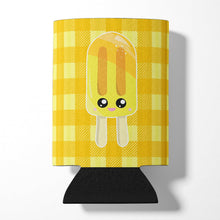 Load image into Gallery viewer, Ice Pop Popsicle Face Gingham Yellow Can or Bottle Hugger BB7069CC