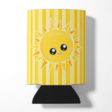 Load image into Gallery viewer, Sunshine Sun Face on Stripes Can or Bottle Hugger BB7071CC