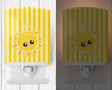 Load image into Gallery viewer, Sunshine Sun Face on Stripes Ceramic Night Light BB7071CNL