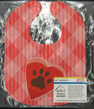 Load image into Gallery viewer, Puppy Pawprint Heart Baby Bib BB7073BIB