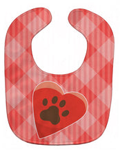 Load image into Gallery viewer, Puppy Pawprint Heart Baby Bib BB7073BIB