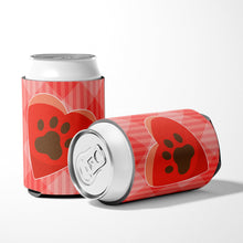 Load image into Gallery viewer, Puppy Pawprint Heart Can or Bottle Hugger BB7073CC