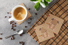Load image into Gallery viewer, Puppy on Brown Bones Foam Coaster  BB7075FC