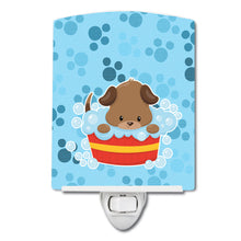 Load image into Gallery viewer, Puppy taking a bath Ceramic Night Light BB7077CNL