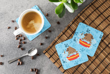 Load image into Gallery viewer, Puppy taking a bath Foam Coaster  BB7077FC