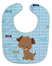 Load image into Gallery viewer, Puppy on Blue Bones Baby Bib BB7079BIB