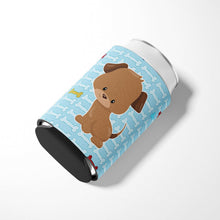 Load image into Gallery viewer, Puppy on Blue Bones Can or Bottle Hugger BB7079CC