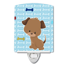 Load image into Gallery viewer, Puppy on Blue Bones Ceramic Night Light BB7079CNL