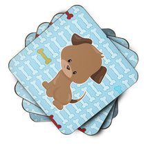 Load image into Gallery viewer, Puppy on Blue Bones Foam Coaster  BB7079FC