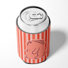 Load image into Gallery viewer, Rabbit on Pink Stripes Can or Bottle Hugger BB7080CC