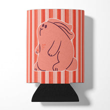 Load image into Gallery viewer, Rabbit on Pink Stripes Can or Bottle Hugger BB7080CC