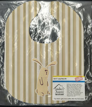 Load image into Gallery viewer, Rabbit on Stripes Baby Bib BB7082BIB