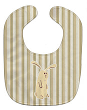 Load image into Gallery viewer, Rabbit on Stripes Baby Bib BB7082BIB