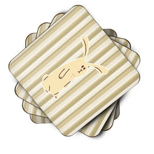 Load image into Gallery viewer, Rabbit on Stripes Foam Coaster  BB7082FC