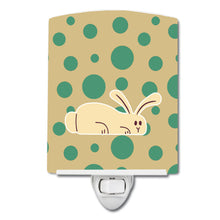 Load image into Gallery viewer, Rabbit on Polkadots Ceramic Night Light BB7083CNL