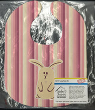 Load image into Gallery viewer, Rabbit on Stripes Baby Bib BB7084BIB