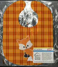 Load image into Gallery viewer, Baby Fox Gingham Baby Bib BB7087BIB