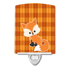 Load image into Gallery viewer, Baby Fox Gingham Ceramic Night Light BB7087CNL