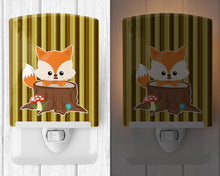 Load image into Gallery viewer, Baby Fox Tree Stripes Ceramic Night Light BB7088CNL