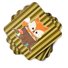 Load image into Gallery viewer, Baby Fox Tree Stripes Foam Coaster  BB7088FC