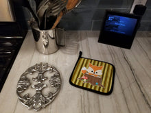 Load image into Gallery viewer, Baby Fox Tree Stripes Pot Holders - Set of 2 - Heat-Resistant Kitchen Essentials BB7088PTHD