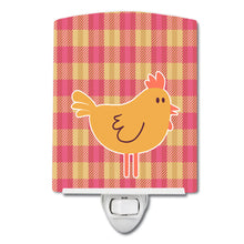 Load image into Gallery viewer, Chicken Hen on Gingham Ceramic Night Light BB7090CNL