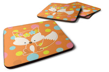 Load image into Gallery viewer, Baby Fox Flowerchild Polkadots Foam Coaster  BB7091FC