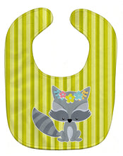 Load image into Gallery viewer, Raccoon with Flowers Baby Bib BB7095BIB