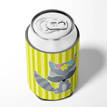 Load image into Gallery viewer, Raccoon with Flowers Can or Bottle Hugger BB7095CC