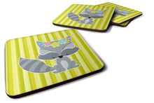 Load image into Gallery viewer, Raccoon with Flowers Foam Coaster  BB7095FC